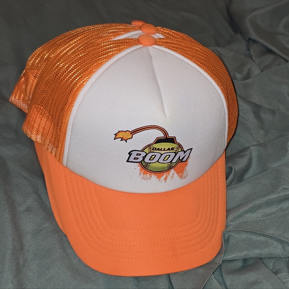 Dallas Boom Orange and White Trucker Hat